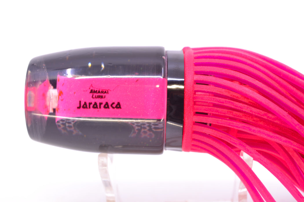 Amaral Lures Pink Pearl Rainbow Scale Black Stripes Black Back Jararaca 12" 4oz