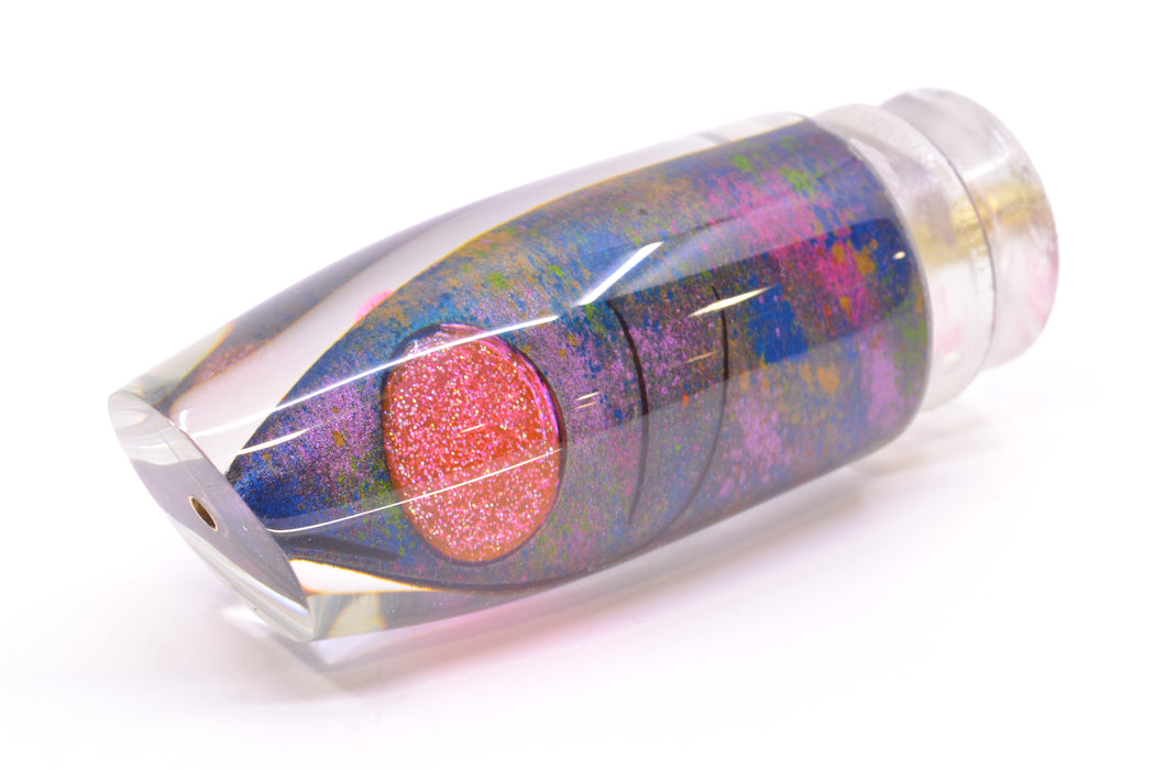 Joe Yee by KEGZ-Niiyama Collab Gray Rainbow Splattered Fish Head Pink Eyes Super Plunger 14" 7.2oz GZE