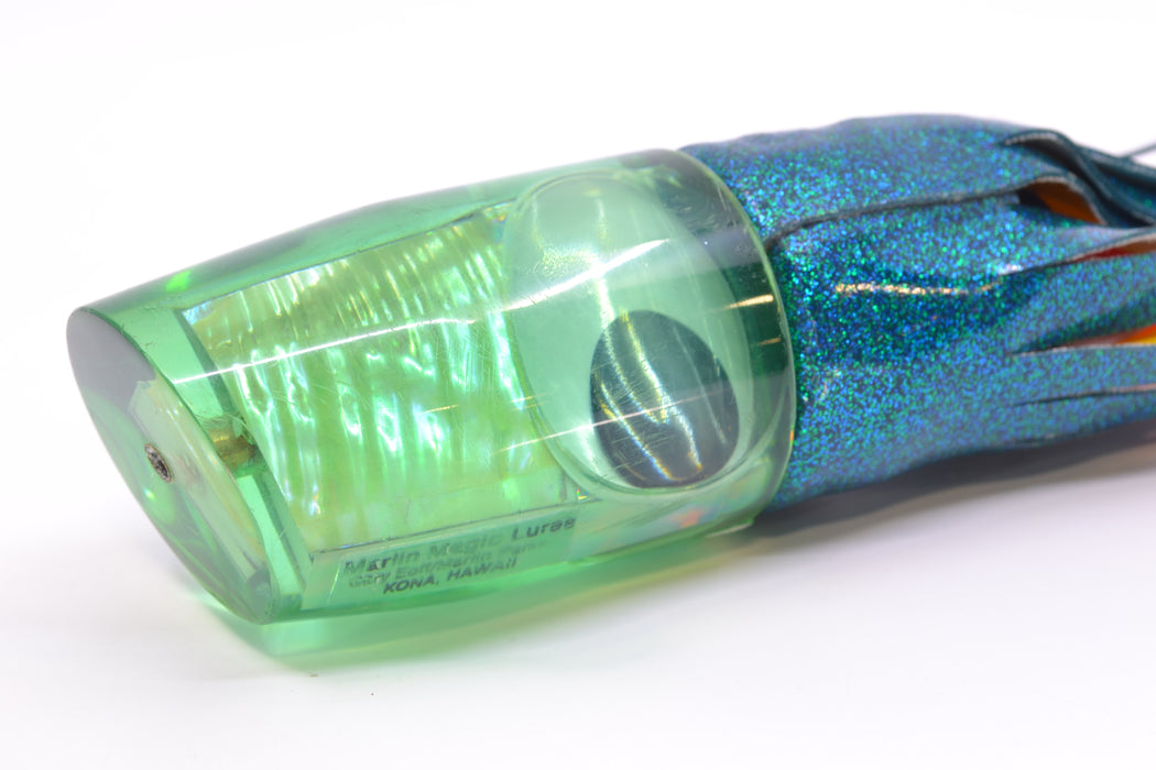 Marlin Magic Ice Green Awabi Teddy Bear Eyes Big Dog 14" 10oz Vinyl Teal Pre-Owned GZE