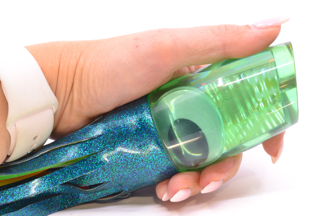 Marlin Magic Ice Green Awabi Teddy Bear Eyes Big Dog 14" 10oz Vinyl Teal Pre-Owned GZE