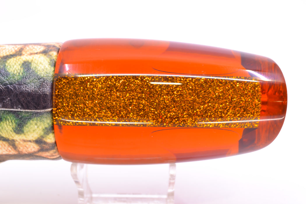 Koya Lures Amber Rainbow Diamond Large Poi Dog 16" 13.5oz ALV Vinyl Fire Mackerel