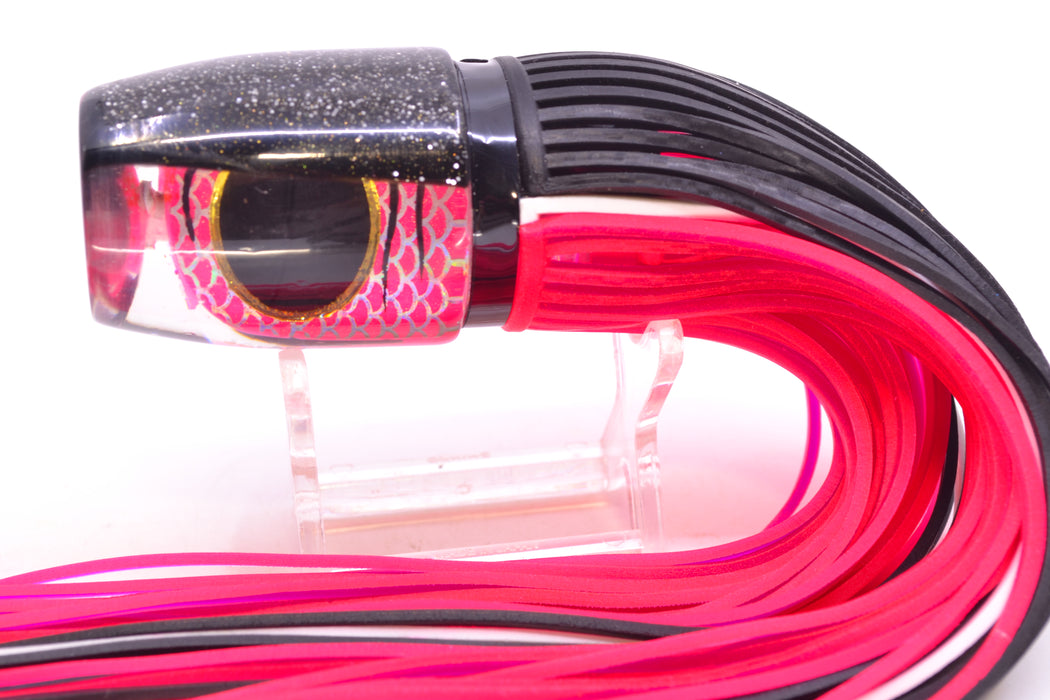 Amaral Lures Pink Pearl Rainbow Scale Black Stripes Black Back Jararaca 12" 4oz