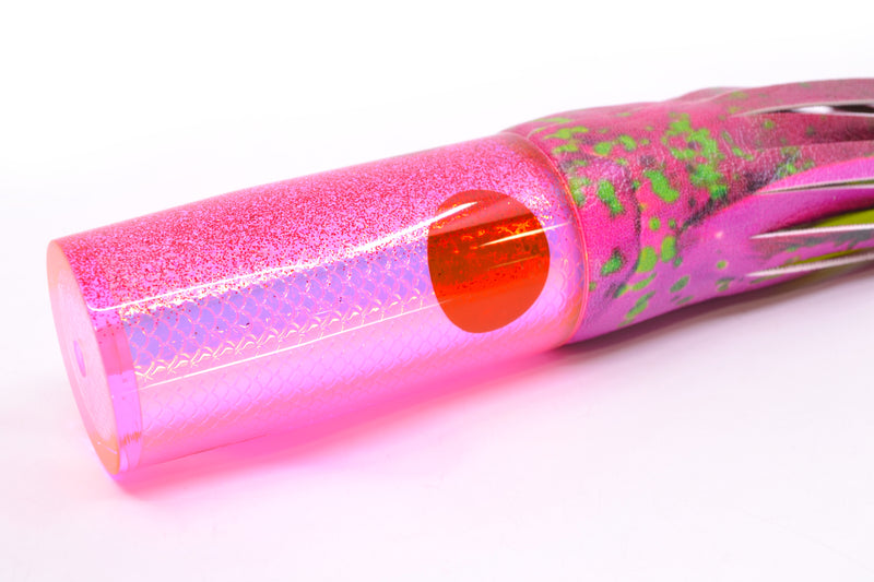 TANTRUM Lures Pink Rainbow Scale Red Glitter Back Large AMN 12" 7.5oz ALV Vinyl Mahi