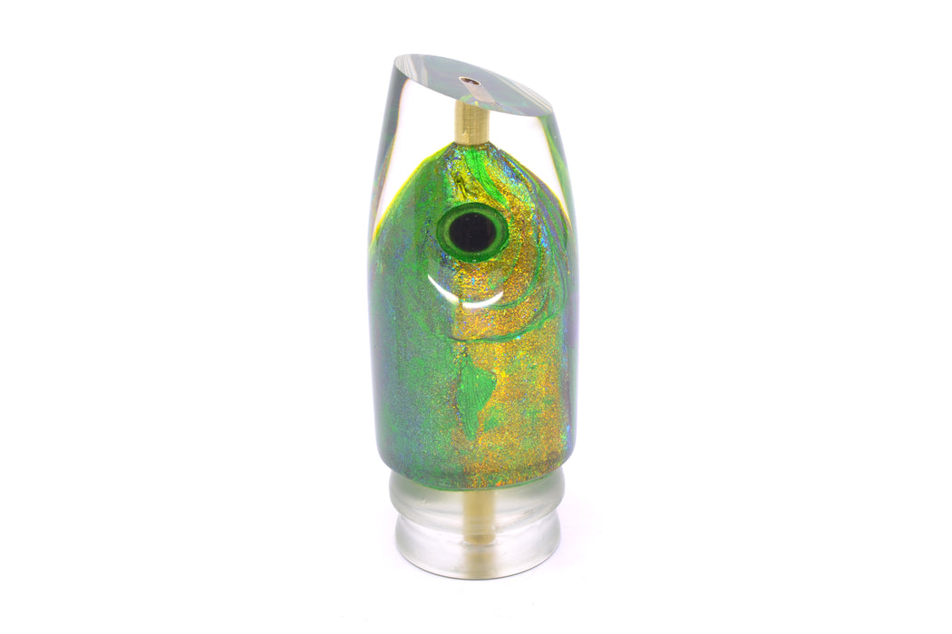 Joe Yee by KEGZ-Niiyama Collab Green-Gold Mahi Fish Head #2 Super Plunger 14" 7.2oz