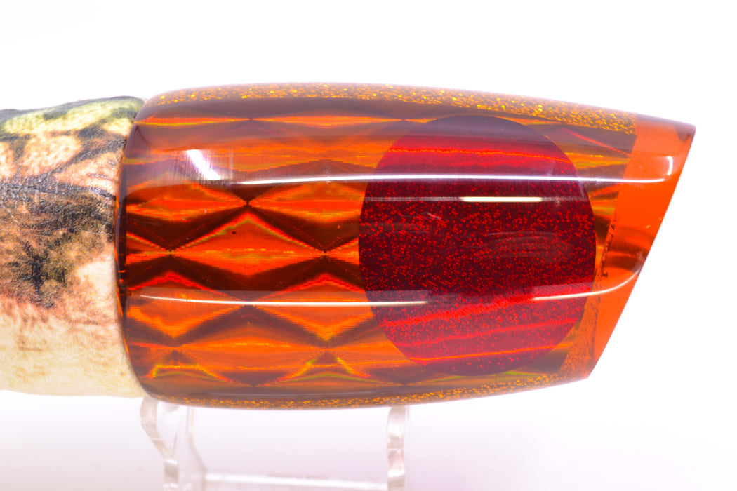 Koya Lures Amber Rainbow Diamond Large Poi Dog 16" 13.5oz ALV Vinyl Fire Mackerel