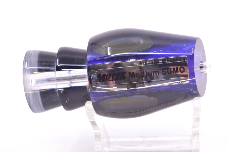 Moyes Lures Purple-Orange Dichro Black Back Taxi Eyes Medium Sumo 12" 3.7oz
