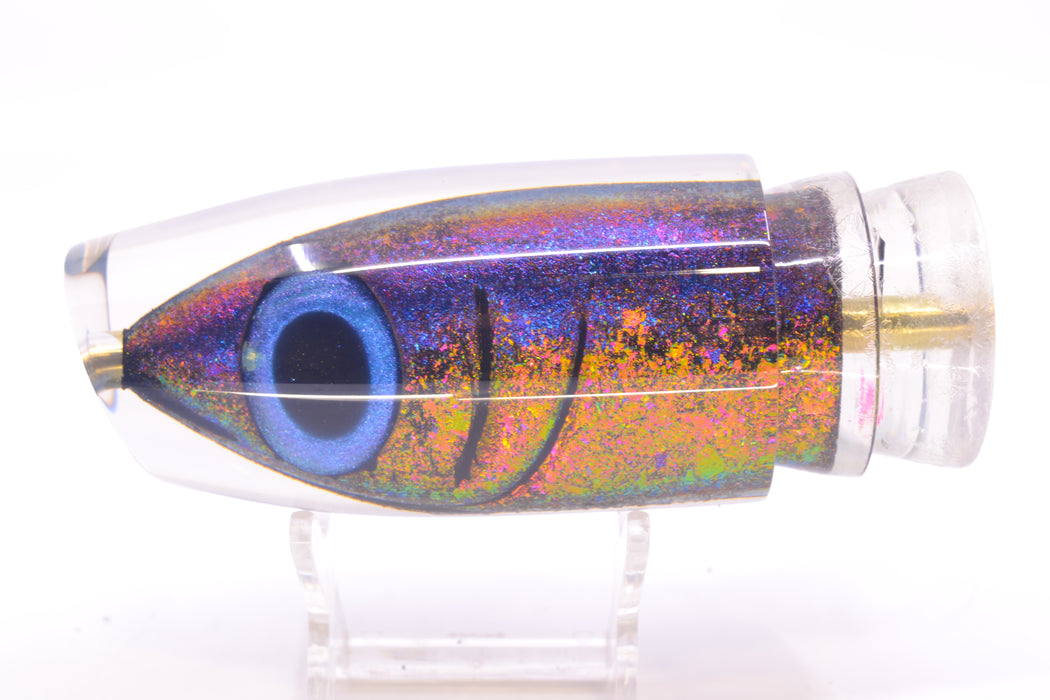 Joe Yee by KEGZ-Niiyama Collab Rainbow Fish Head Black-Blue Eyes #1 Super Plunger 14" 7.2oz GZE