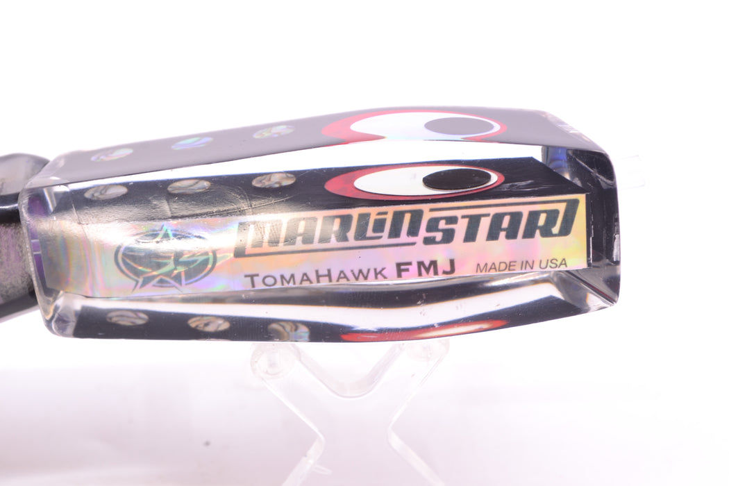 Marlinstar Black-Paua Shell Dots Lead Medium Tomahawk FMJ 9"+ 11.4oz Skirted Skipjack GZE