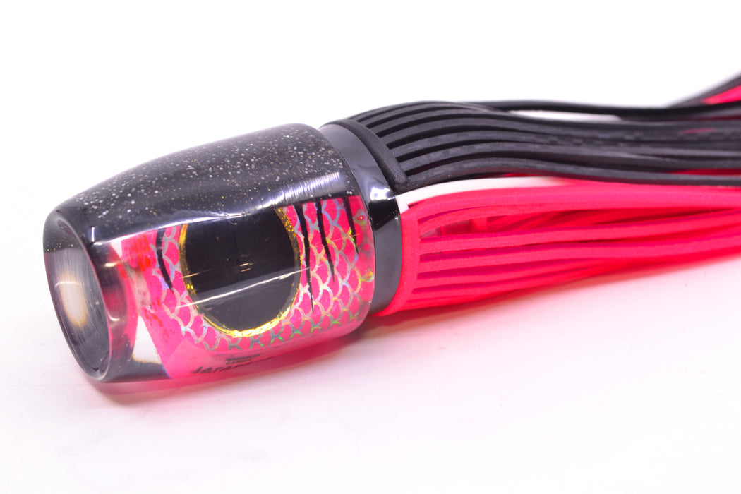 Amaral Lures Pink Pearl Rainbow Scale Black Stripes Black Back Jararaca 12" 4oz