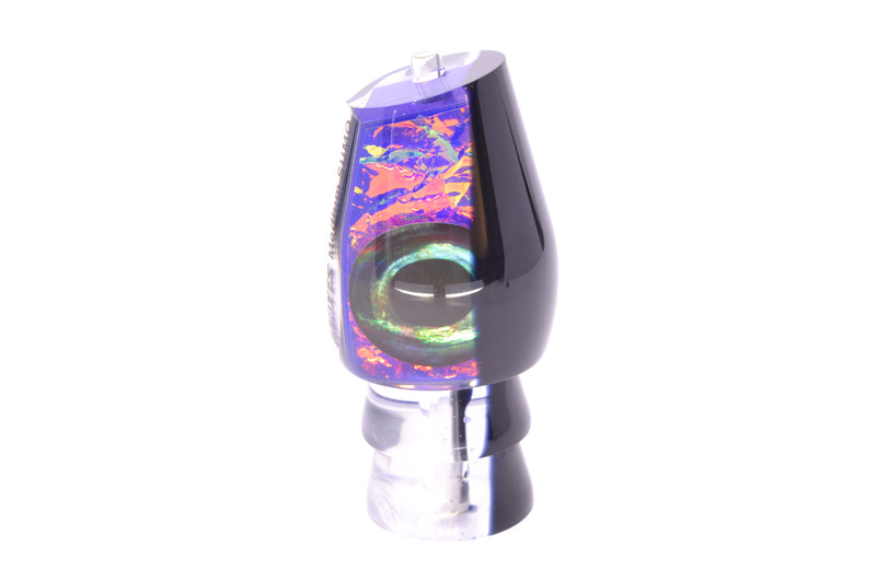 Moyes Lures Purple-Orange Dichro Black Back Taxi Eyes Medium Sumo 12" 3.7oz