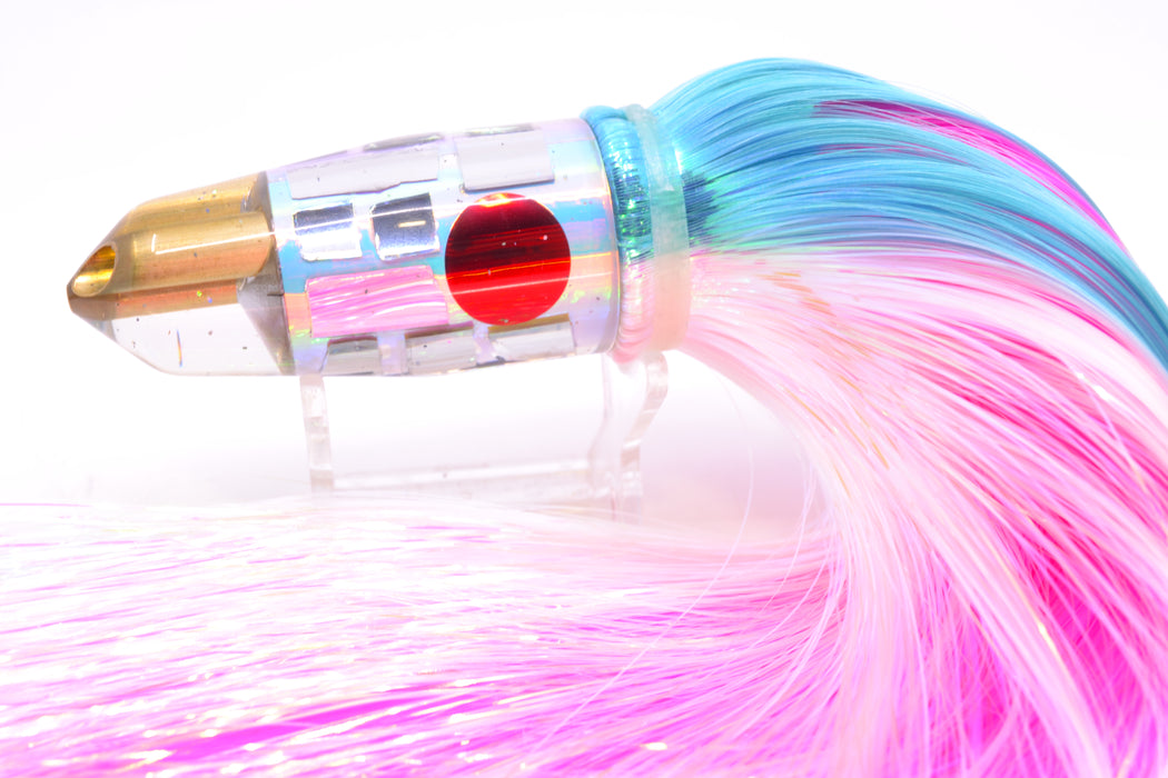 Tanigawa Lures Ice Rainbow Cracked Glass Red Eyes 2-Hole Bullet 9"+ 8.5oz Strobez