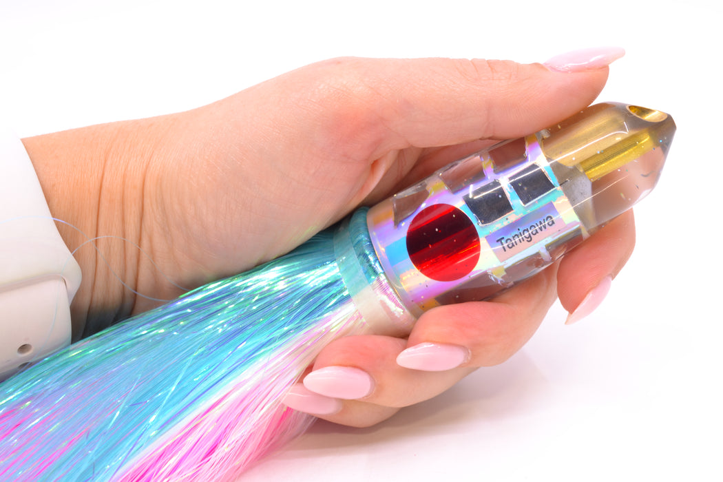 Tanigawa Lures Ice Rainbow Cracked Glass Red Eyes 2-Hole Bullet 9"+ 8.5oz Strobez