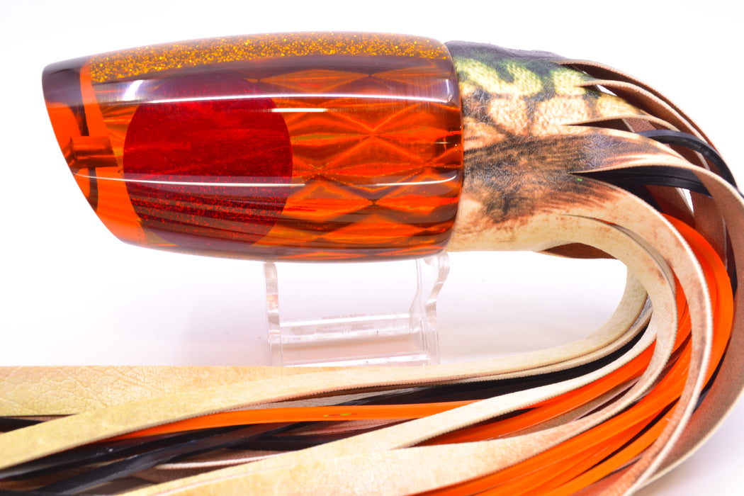 Koya Lures Amber Rainbow Diamond Large Poi Dog 16" 13.5oz ALV Vinyl Fire Mackerel