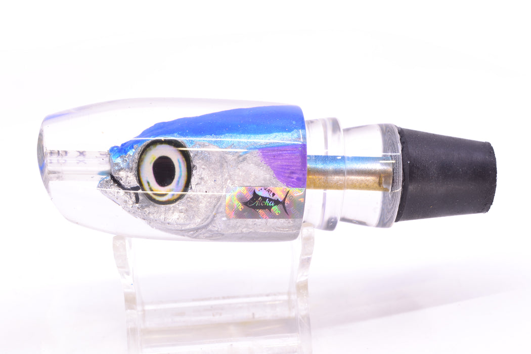Aloha Lures Blue-Ice Blue Back Purple Fins Malolo Medium Gully Boy 10" 6oz