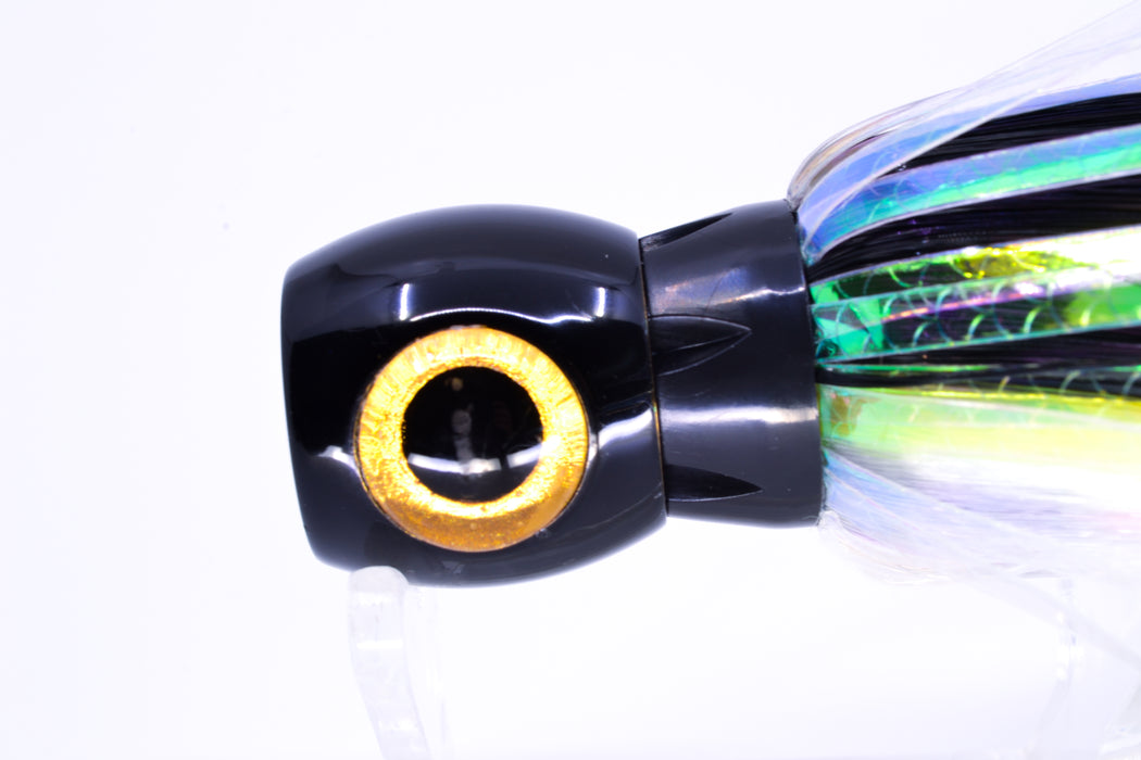 Iland Lures Black-Chart-Crystal Flash Hair Black Head Sea Star 6.75" 1.5oz SS705FS-BK/CH/CY