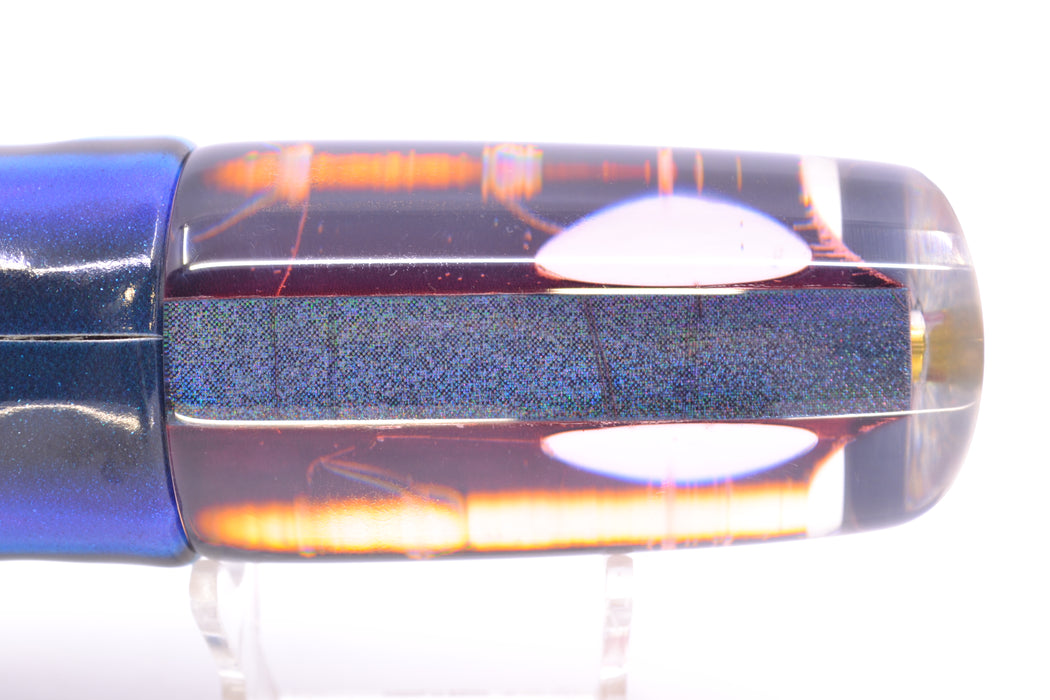 Koya Lures Dark Gray Rainbow JP Large Lunger 14" 10oz Fire Tailz Vinyl Skipjack GZE