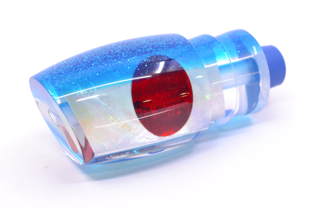 TANTRUM Lures White MOP Blue Glittered Back Red Eyes Medium Bandit 9" 2.8oz