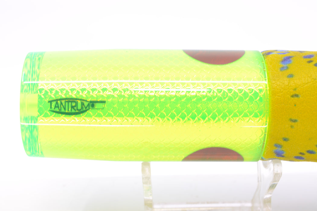 TANTRUM Lures Green Rainbow Scale Blue Glitter Back Large AMN 12" 7.5oz ALV Vinyl Mahi GZE