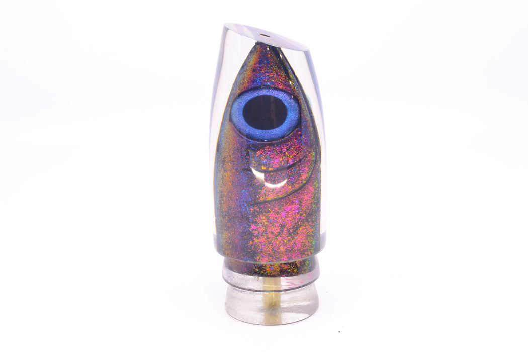 Joe Yee by KEGZ-Niiyama Collab Rainbow Fish Head Black-Blue Eyes #1 Super Plunger 14" 7.2oz GZE