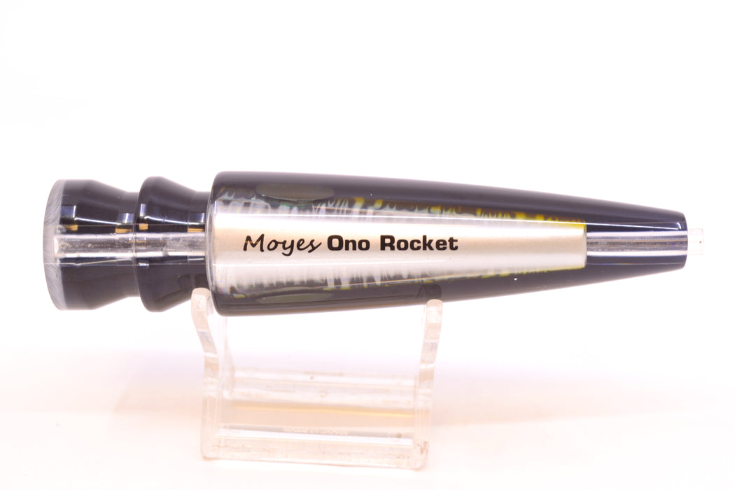 Moyes Lures Yellow-Silver Aurora Black Back Taxi Eyes Ono Rocket 9" 5oz