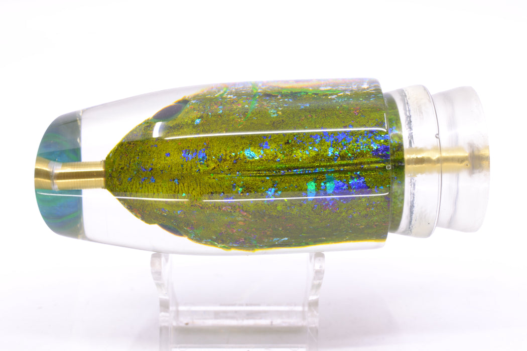 Joe Yee by KEGZ-Niiyama Collab Green-Gold Mahi Fish Head #3 Super Plunger 14" 7.2oz