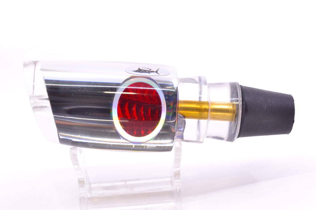 Aloha Lures Clear Mirrored Silver Back Red Eyes Infant Smash Bait 10" 5oz