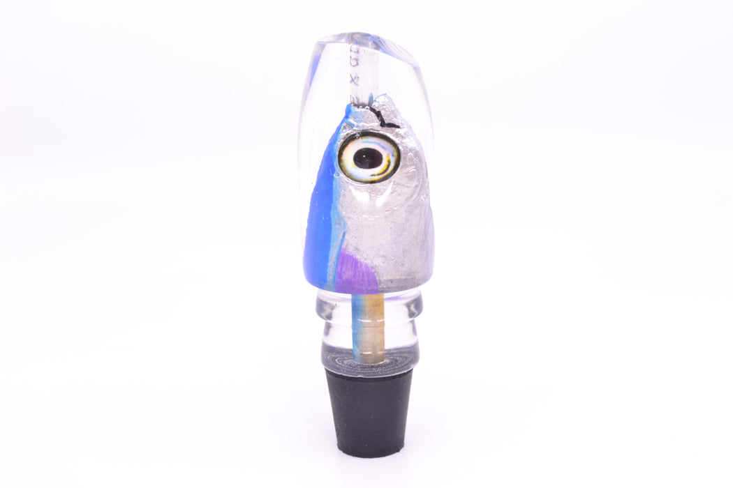 Aloha Lures Blue-Ice Blue Back Purple Fins Malolo Medium Gully Boy 10" 6oz