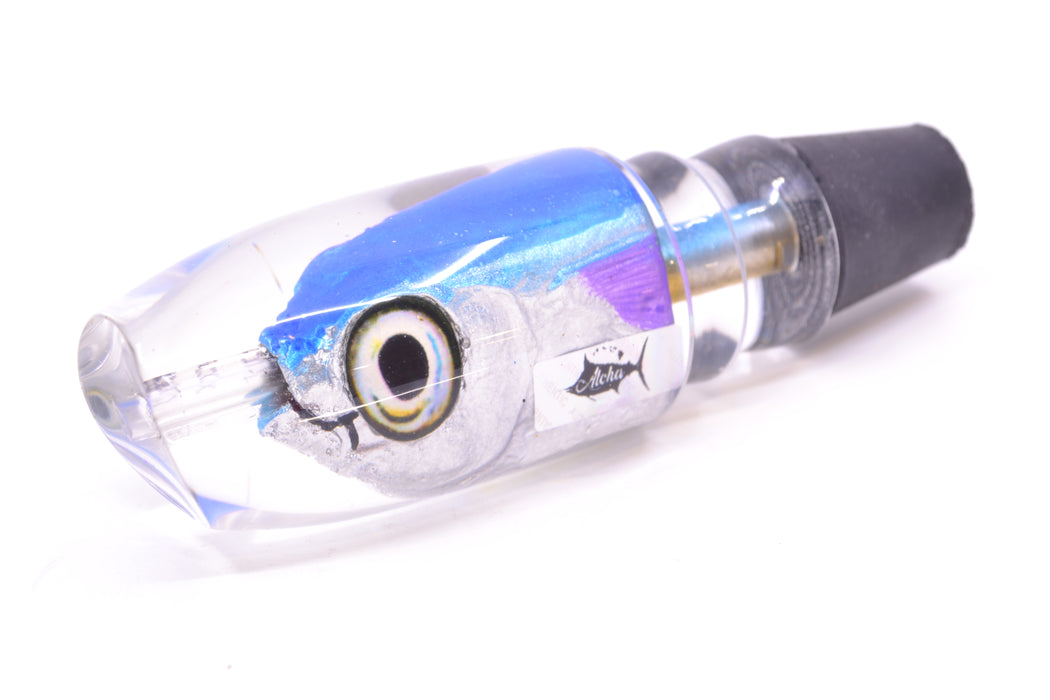 Aloha Lures Blue-Ice Blue Back Purple Fins Malolo Medium Gully Boy 10" 6oz