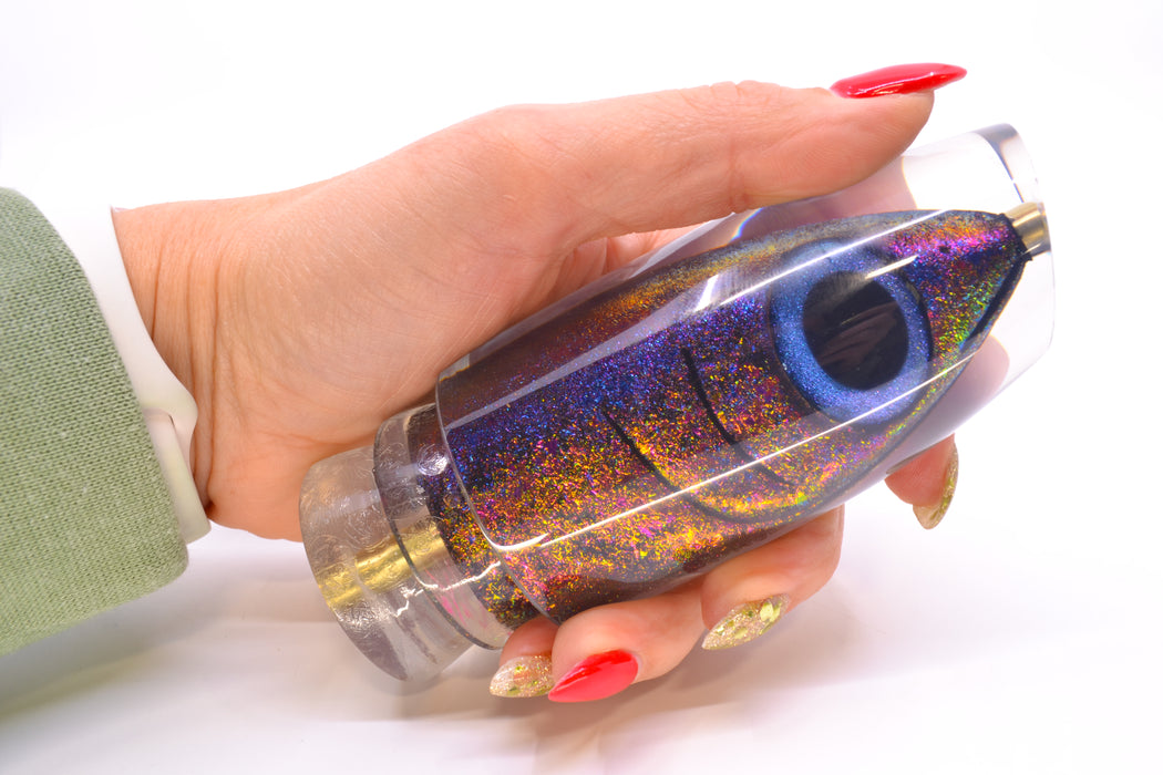 Joe Yee by KEGZ-Niiyama Collab Rainbow Fish Head Black-Blue Eyes #1 Super Plunger 14" 7.2oz GZE