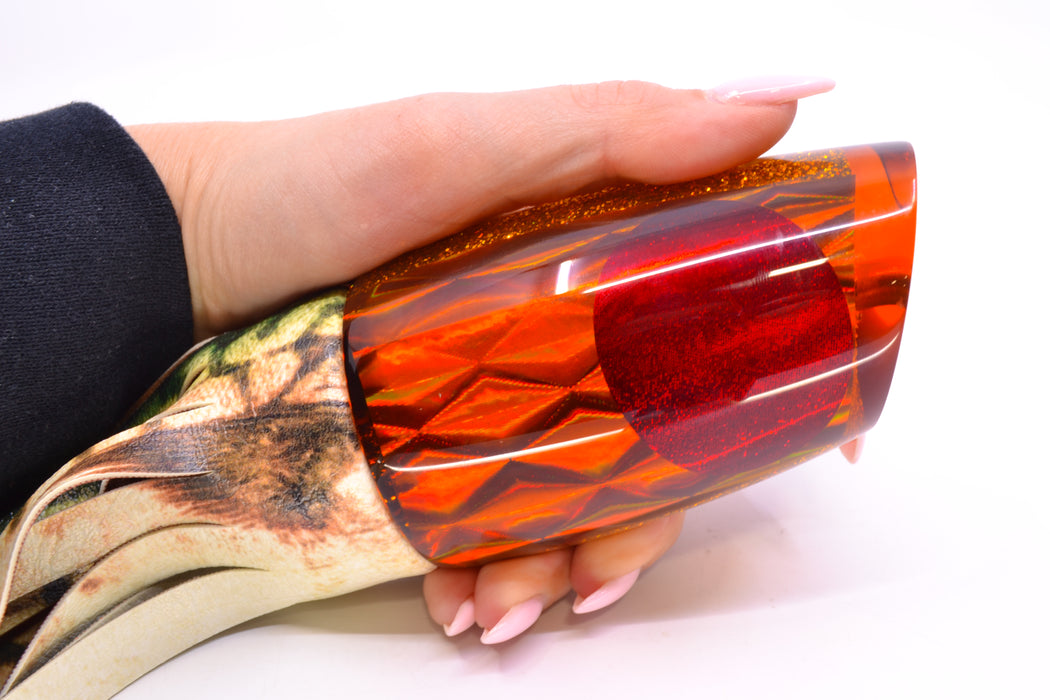 Koya Lures Amber Rainbow Diamond Large Poi Dog 16" 13.5oz ALV Vinyl Fire Mackerel