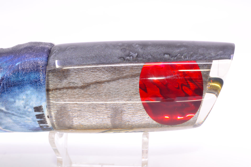 Koya Lures Lai Skin Charcoal Back Red Eyes #2 Large 614 14" 9oz ALV Vinyl Wahoo GZE