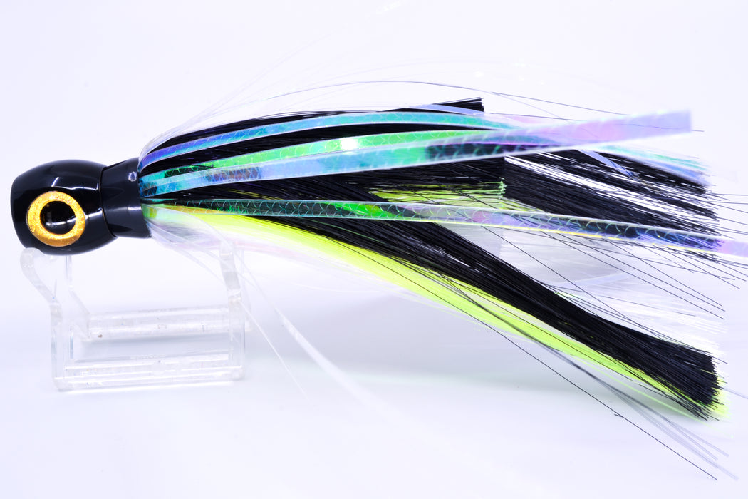 Iland Lures Black-Chart-Crystal Flash Hair Black Head Sea Star 6.75" 1.5oz SS705FS-BK/CH/CY
