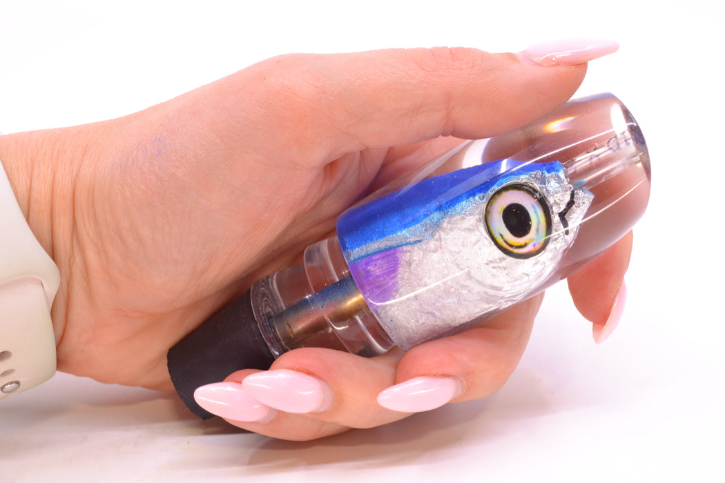 Aloha Lures Blue-Ice Blue Back Purple Fins Malolo Medium Gully Boy 10" 6oz