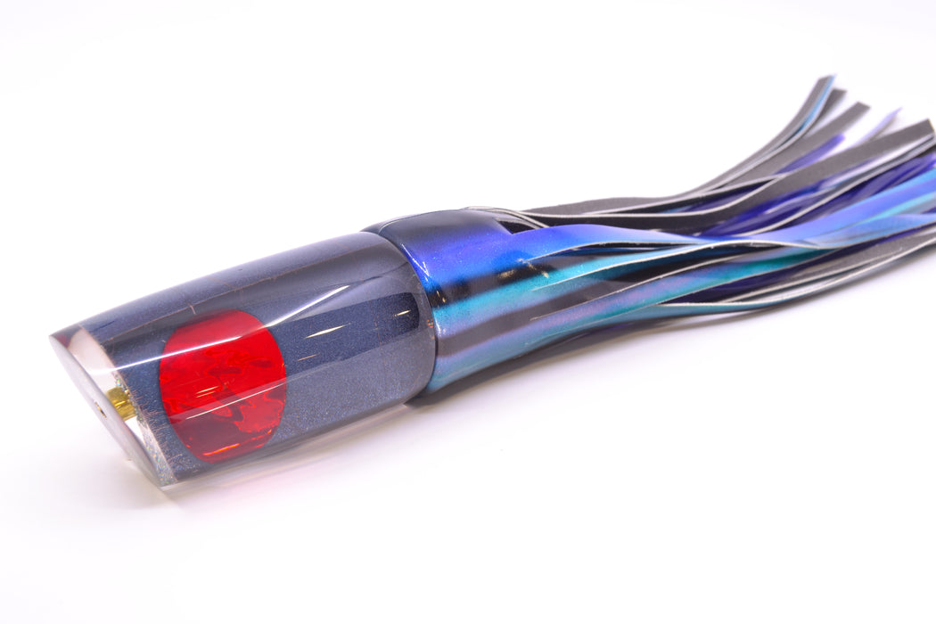 Koya Lures Dark Gray Rainbow JP Large Lunger 14" 10oz Fire Tailz Vinyl Skipjack GZE