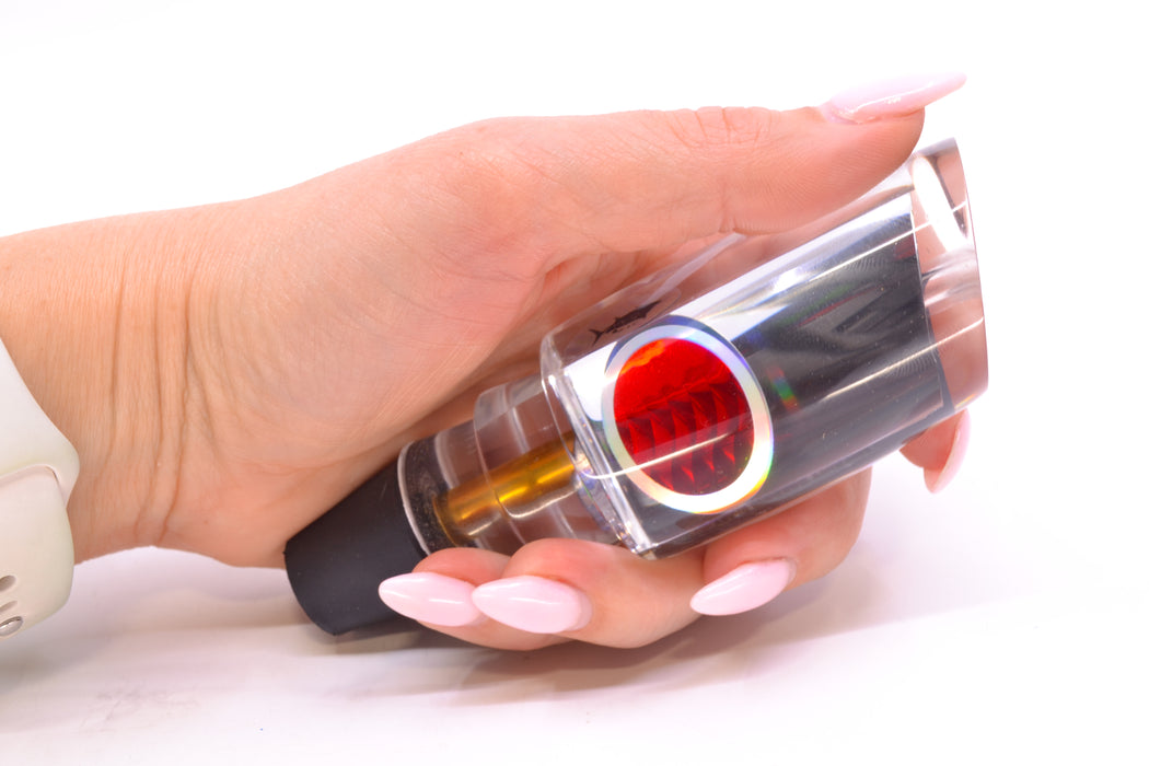 Aloha Lures Clear Mirrored Silver Back Red Eyes Infant Smash Bait 10" 5oz