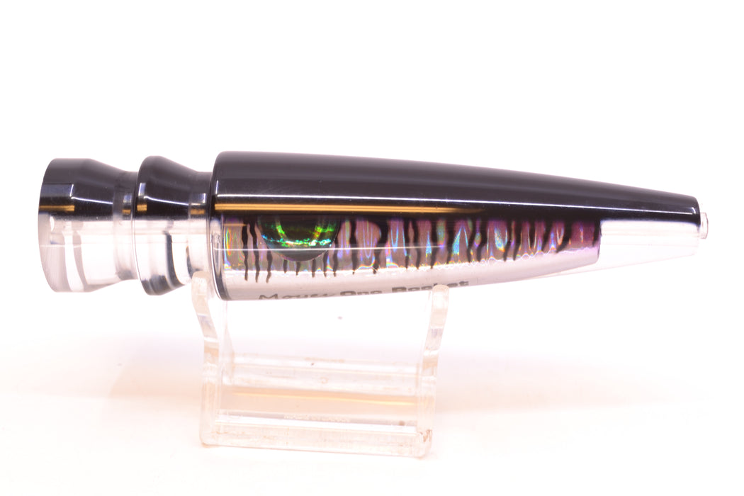 Moyes Lures Black Mackerel Silver Aurora Taxi Eyes Ono Rocket 9" 5oz