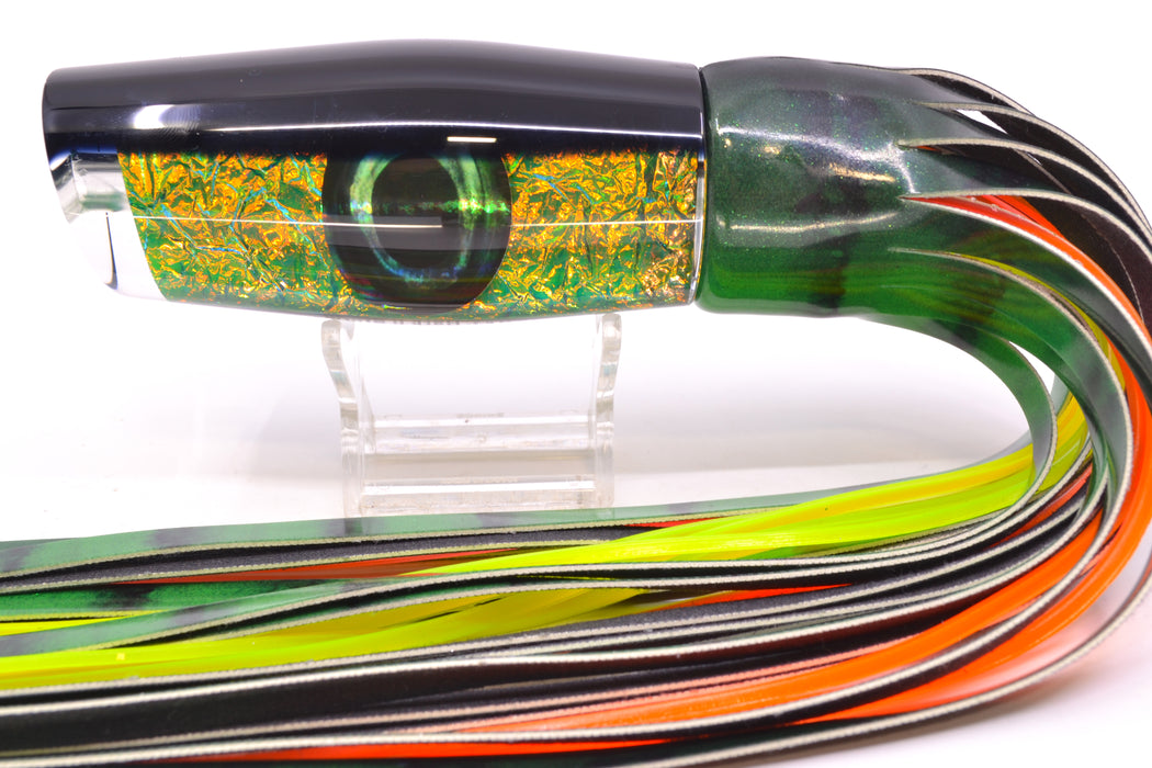 Moyes Lures Green-Orange Dichro Black Back Large Dark-N-Stormy 14" 10.3oz FT Vinyl