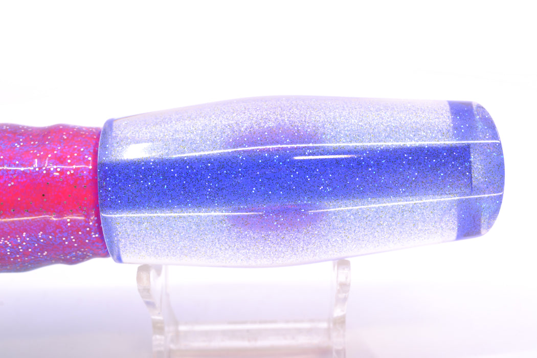 Moyes Lures Mirrored Blue Back Medium Dark-N-Stormy 12" 8.5oz Skirted Pink-Blue