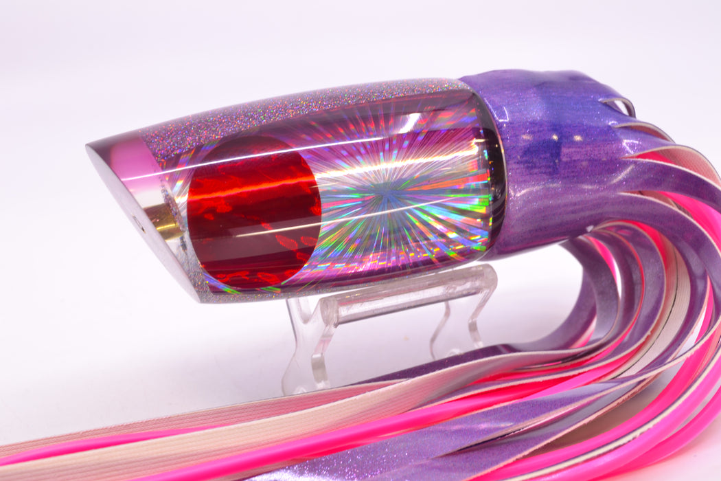 Koya Lures Silver Starburst Purple Back Red Eyes Medium Poi Dog 14" 10oz FT Vinyl