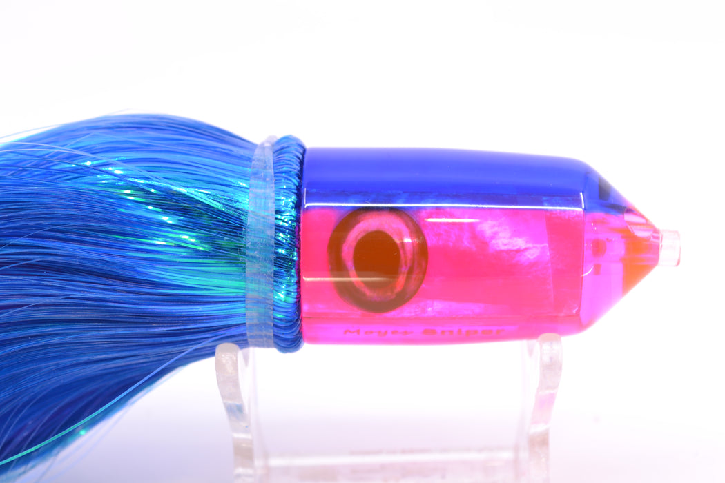 Moyes Lures Pink MOP Blue Back 2-Hole Small Sniper Jet 9" 5.7oz Strobez Blue/Pink GZE