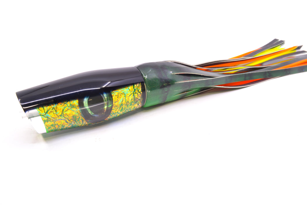 Moyes Lures Green-Orange Dichro Black Back Large Dark-N-Stormy 14" 10.3oz FT Vinyl