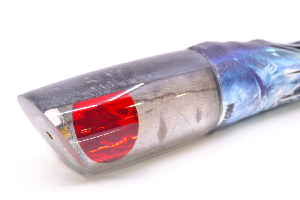 Koya Lures Lai Skin Charcoal Back Red Eyes #2 Large 614 14" 9oz ALV Vinyl Wahoo GZE