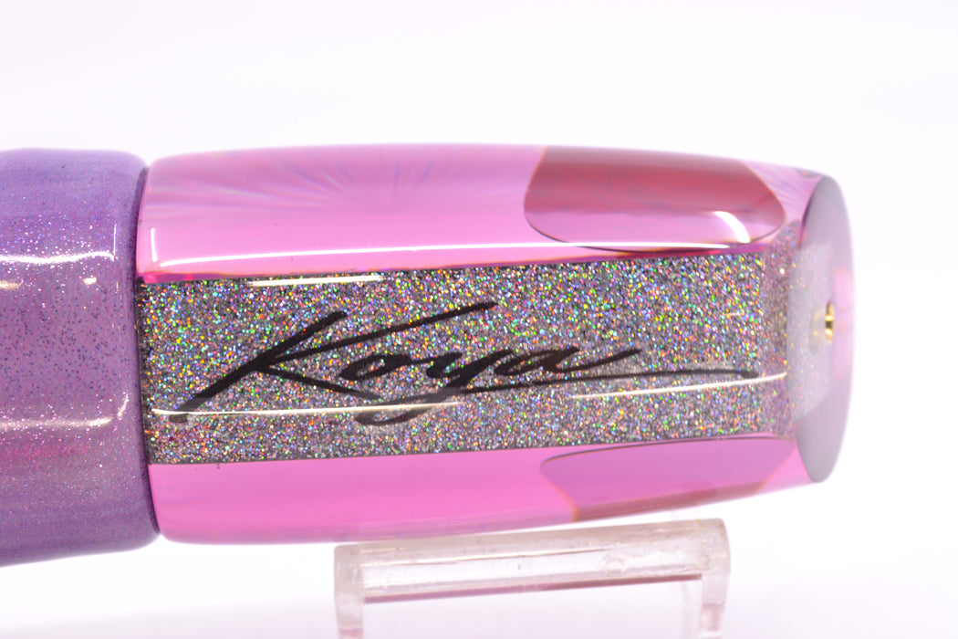 Koya Lures Silver Starburst Purple Back Red Eyes Medium Poi Dog 14" 10oz FT Vinyl