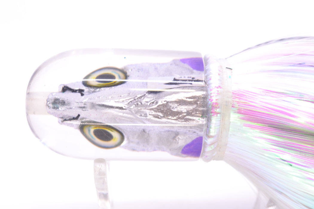 Aloha Lures Black-Purple Back Purple Fins Magic Malolo 9" 4oz Strobez Black-White