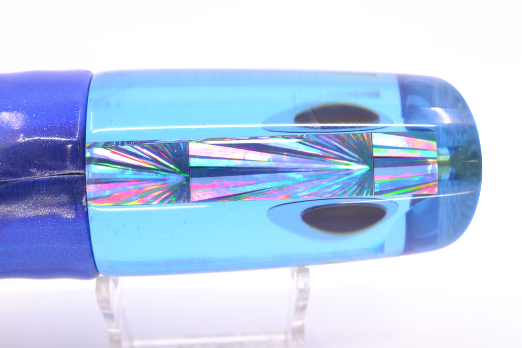 Koya Lures Blue Rainbow Starburst JP Large Lunger 14" 10oz Fire Tailz Vinyl Blue Dream GZE