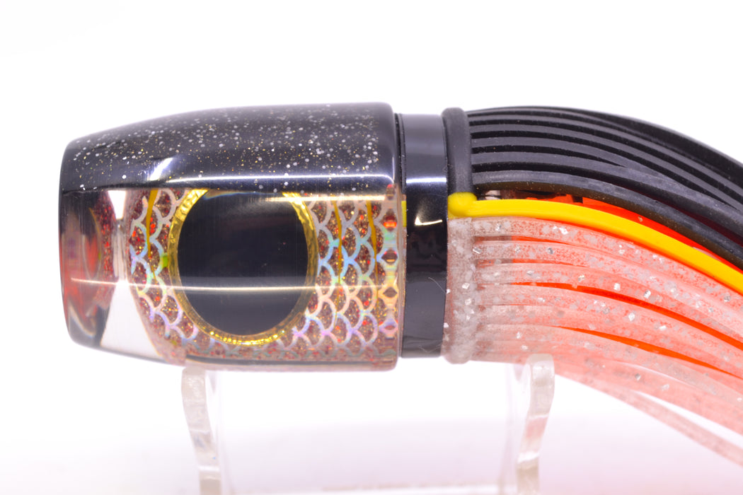 Amaral Lures Red-Gold Pearl Rainbow Scale Yellow Stripes Black Back Jararaca 12" 4oz