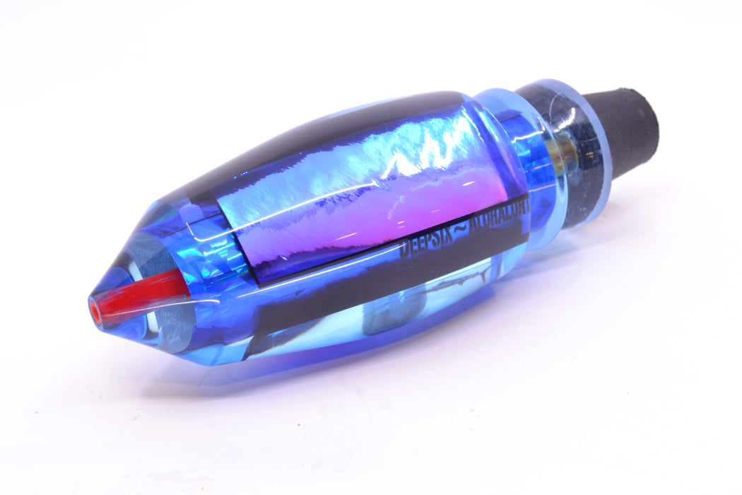 Aloha Lures Blue-Purple Dichro Blue Rainbow Large Deep Six 12" 9.2oz
