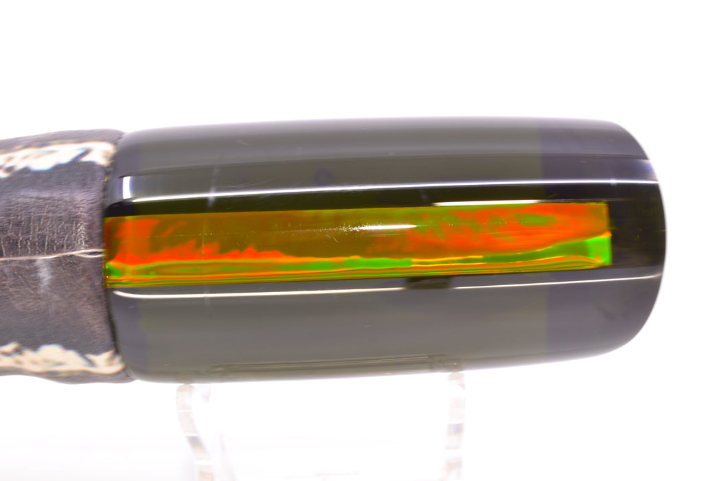 Koya Lures Smoke Rainbow Red Eyes Large 614 14" 9oz ALV Vinyl Black Ballyhoo