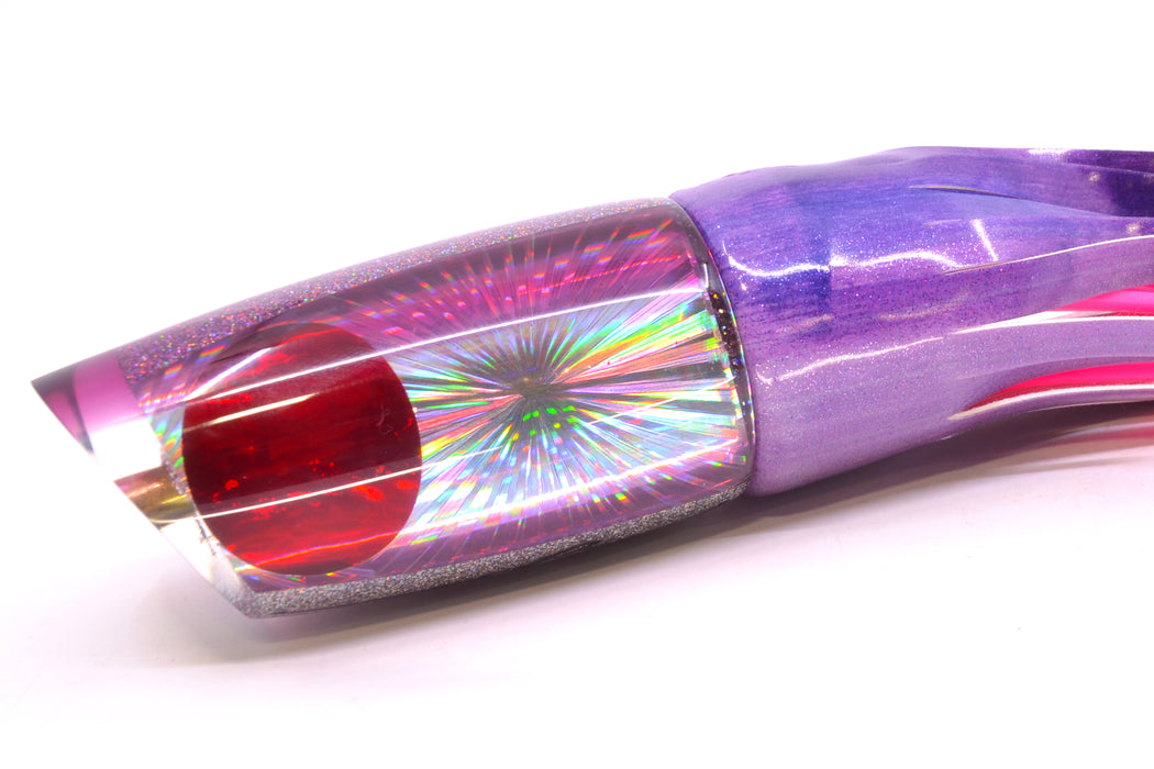 Koya Lures Silver Starburst Purple Back Red Eyes Medium Poi Dog 14" 10oz FT Vinyl