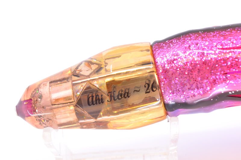 Aloha Lures RARE Gold Mirrored Swizzle Bullet 9" 4.8oz Skirted Purple-Black-Pink New Pre-Owned